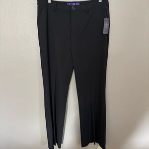 NWT NYDJ Black Wide Leg Trousers Size 8 Casual comfort workwear pleated